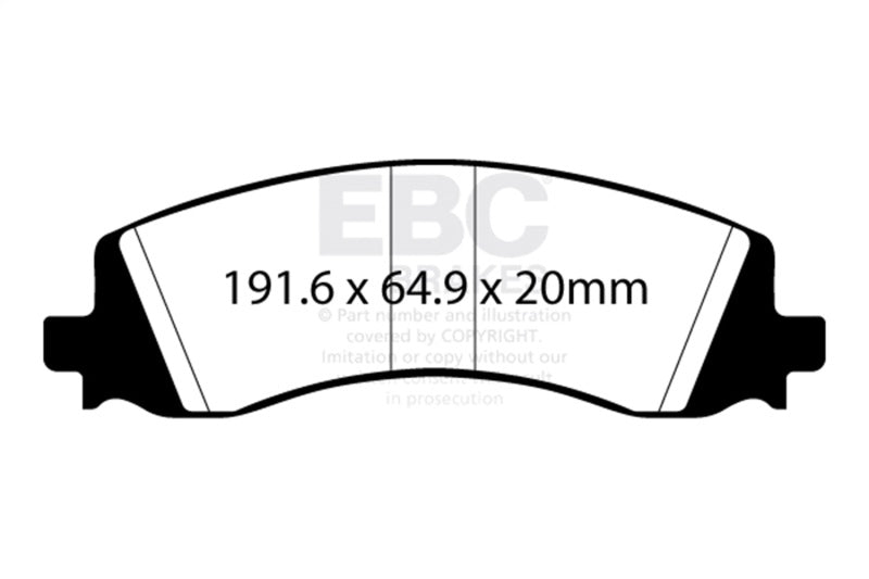 EBC 2019+ Ram 2500 6.4L Extra Duty Rear Brake Pads ED93124