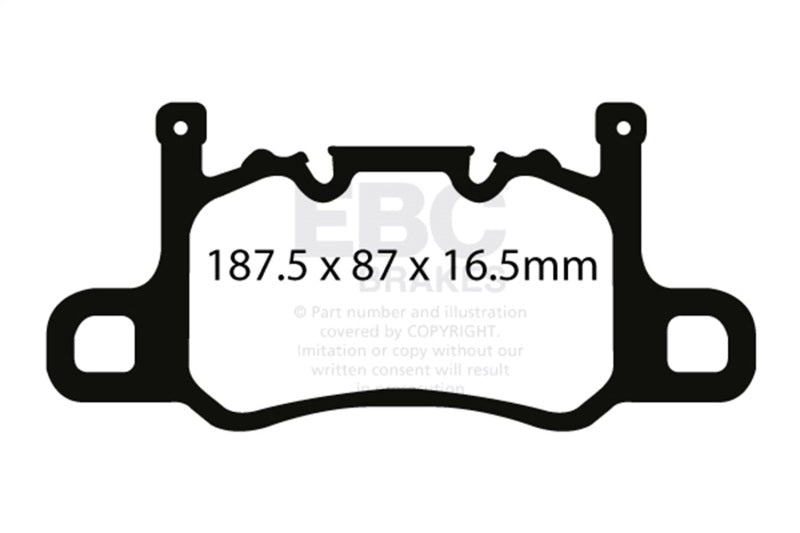 EBC 2013-2015 Porsche 911 (991) GT3 3.8L (with Cast Iron Rotor) Redstuff Rear Brake Pads DP32207C