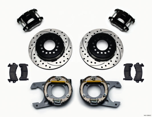 Wilwood D154 P/S Park Brake Kit Drilled Chevy C-10 2.42 Offset 5-lug - #140-12569-D