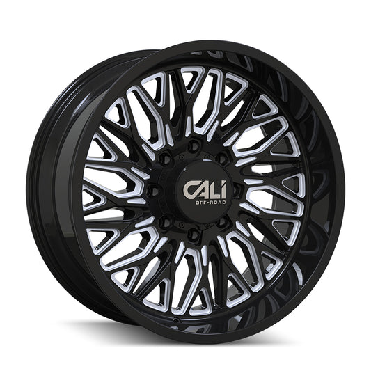 Cali Off-Road Crusher 9118 22x10 8x170 -19mm Gloss Black Milled Wheel 9118-22170BM