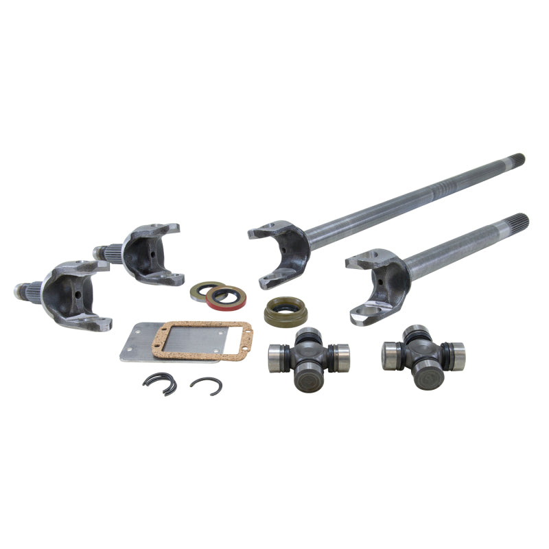 Yukon Gear & Axle YA W24110 Chromoly Front Axle Kit for Dana 30 w/27 Spline & 1310 U-Joints