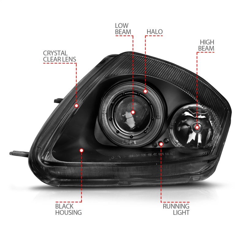 ANZO 2000-2005 Mitsubishi Eclipse LED Projector Headlights