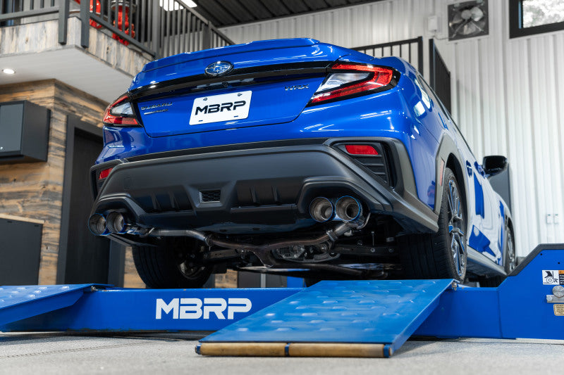 MBRP 2022 Subaru WRX 2.5in Dual Split Rear Exit with Quad BE Tips - T304