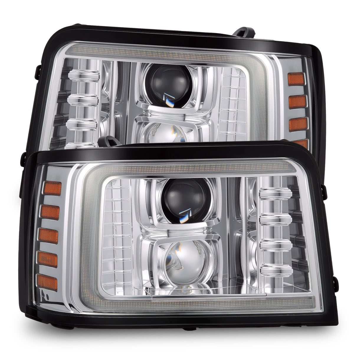 AlphaRex 880379 Projector Headlights, Chrome with Activation Light, Sequential Signal