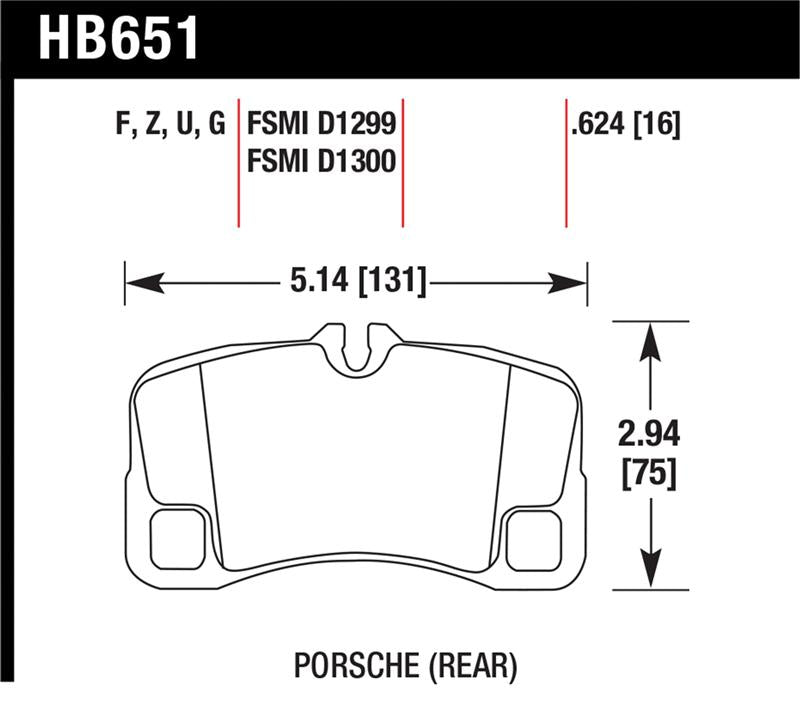 Hawk Performance HB651G.624 DTC-60 Motorsport Brake Pads