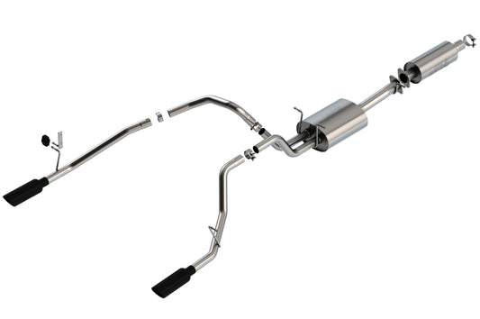 Borla 140852BC 19-22 RAM 1500 3.6L V6 4DR 140.5/144.6/153.5 WB 2.25in S-Type Cat-Back - Black Chrome Tip - #140852BC