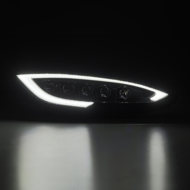 AlphaRex 880877 12-21 Tesla Model S NOVA-Series LED Projector Headlights Black w/Activtn Light & Sequential.Signal / Switchback DRL