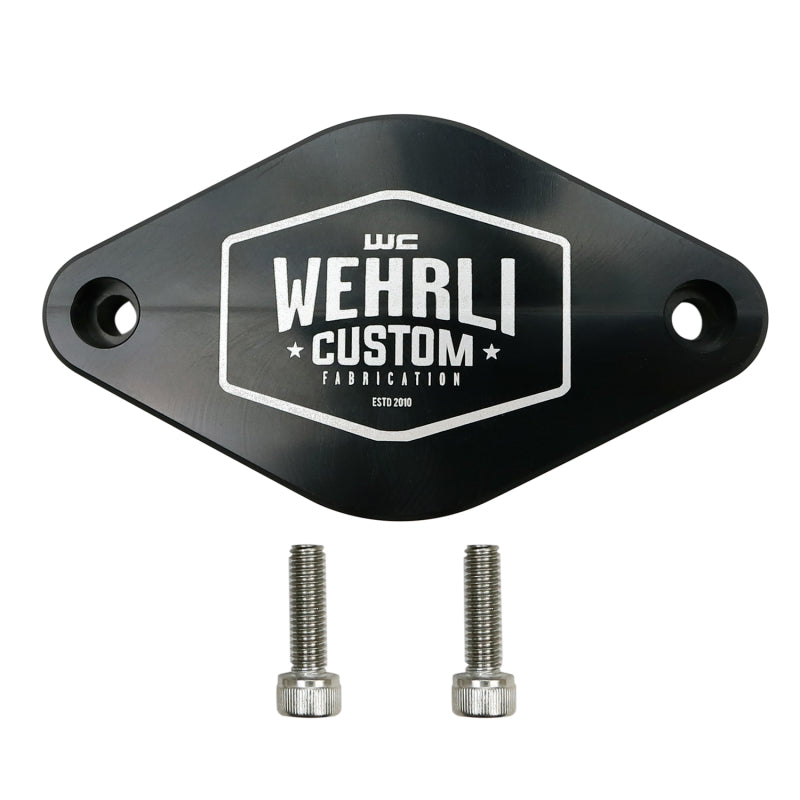 Wehrli Custom Fabrication WCF100096 Turbo Resonator Billet Block Off Plate for 2011-2016 Chevrolet Silverado / GMC Sierra 2500 HD / 3500 HD 6.6L LML Duramax