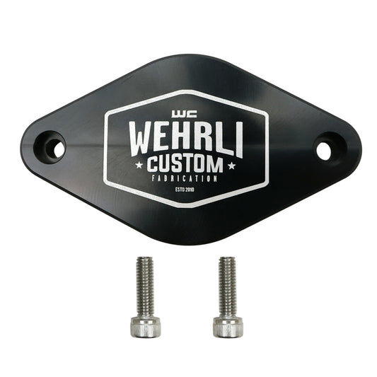 Wehrli Custom Fabrication WCF100096 Turbo Resonator Billet Block Off Plate for 2011-2016 Chevrolet Silverado / GMC Sierra 2500 HD / 3500 HD 6.6L LML Duramax