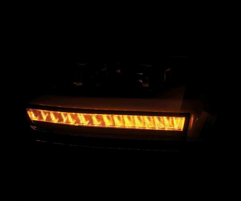 AlphaRex 880543 19-20 Dodge Ram 1500 LUXX LED Projector Headlights Plank Style Black with Activation Light/Sequential Signal/DRL