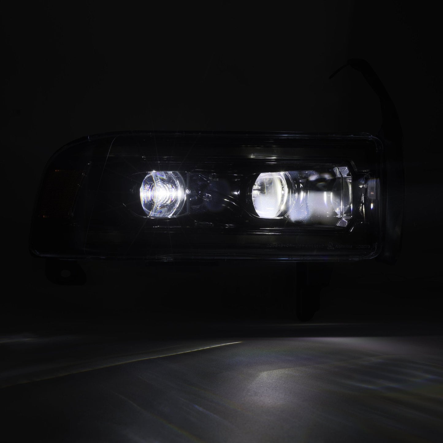 AlphaRex 880353 Dodge 94-01 RAM 1500 LUXX LED Projector Headlights Black w/Activation Light/Sequential Signal/Switchback DRL