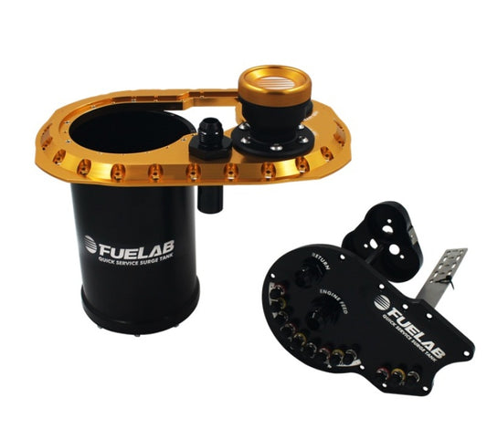 Fuelab 62820-0 Quick Service Surge Tank 2.0 w/No Lift Pump & No Surge Pump - Gold