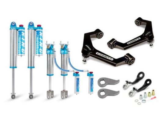 Cognito Motorsports 510-P0931 3-Inch Elite Leveling Kit with King 2.5 Reservoir Shocks for 2020-2025 Chevrolet Silverado / GMC Sierra 2500 HD / 3500 HD