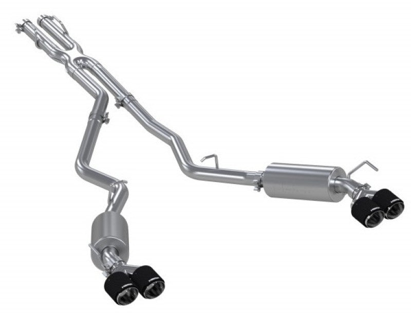MBRP S52053CF 20-21 Ford Explorer ST 3.0L Ecoboost SS 2.5in Dual Rear Exit w/ Carbon Fiber Quad Tips - T304 - #S52053CF