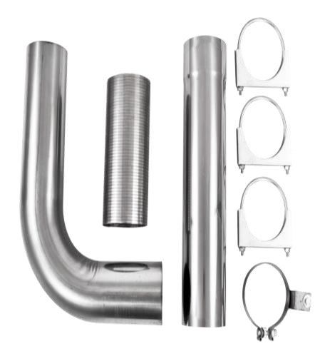 MBRP UT8001 Single Stack Kit - 5" Single Stack Kit for full-size pickup beds | Aluminized