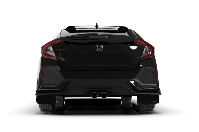 Rally Armor UR Mud Flaps - 2017-2021 Honda Civic - Black/Red Logo - #MF51-UR-BLK/RD