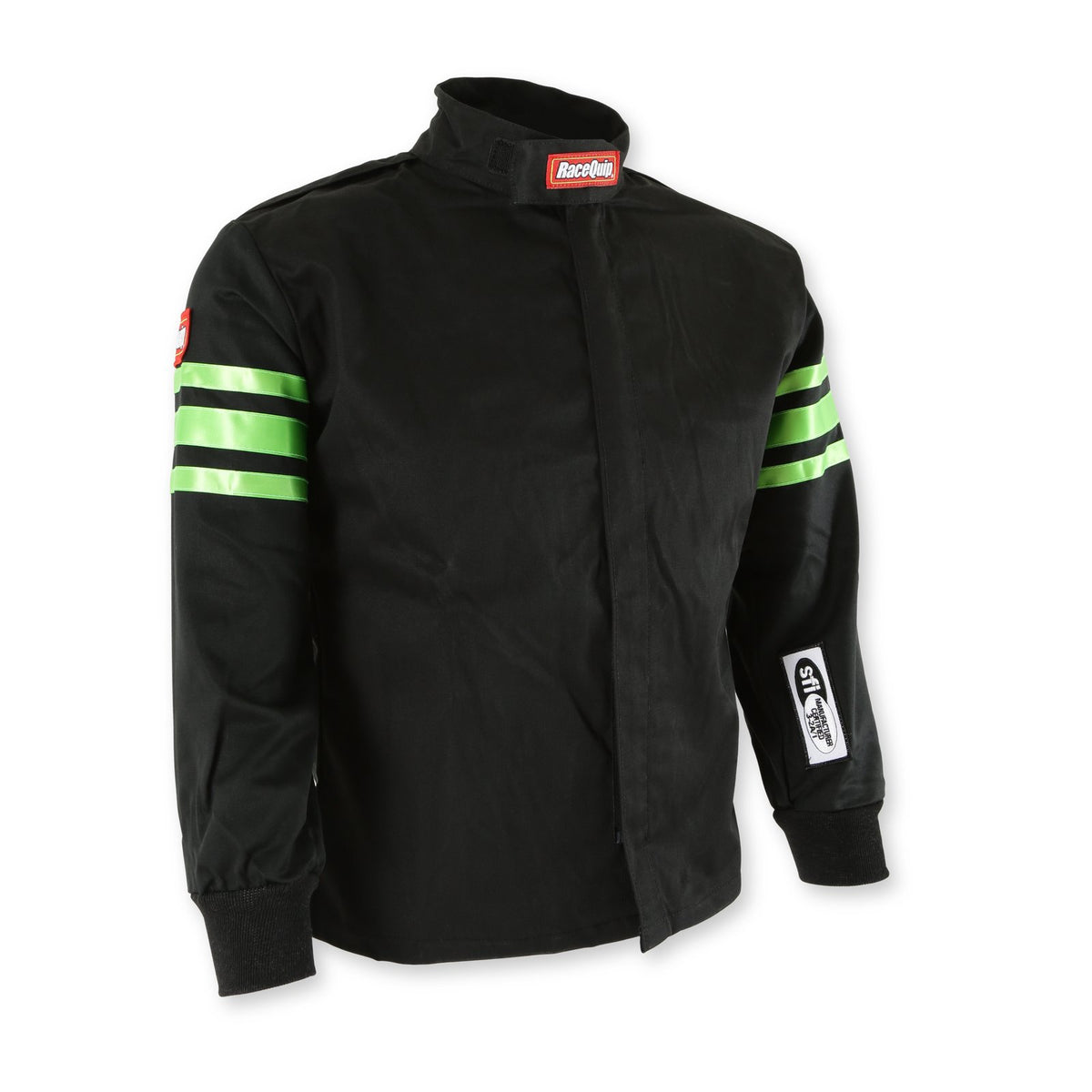 RaceQuip 1960793 Green Trim SFI-1 Junior Jacket - Kids Medium