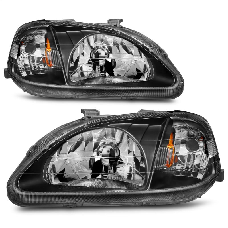 ANZO 1999-2000 Honda Civic Crystal Headlights