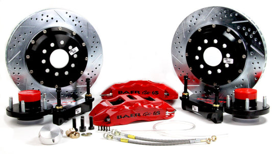 Baer Brakes STD Studs 14in Extreme+ Front SDZ Brake Kit - Hugger Orange — Fits Ford Mustang II Spindles (Also fits Heidts Mustang II Spindles)