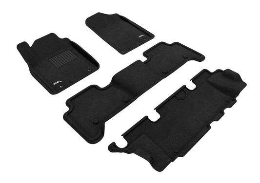 3D MAXpider Elegant Front, Rear & 3rd Row Floor Mats for 2014-2024 Infiniti QX56/QX80