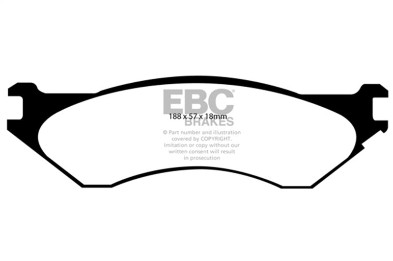EBC 06-11 Dodge Ram 1500 Mega Cab 2WD Yellowstuff Rear Brake Pads DP41729R