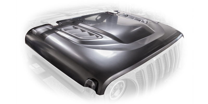 DV8 Offroad 18+ Jeep JL Rubicon Replica Hood - #HDMBJL-TA