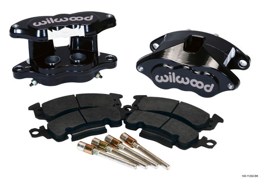 Wilwood D52 Rear Caliper Kit - Black Powder 1.25 / 1.25in Piston 1.28in Rotor - #140-11292-BK