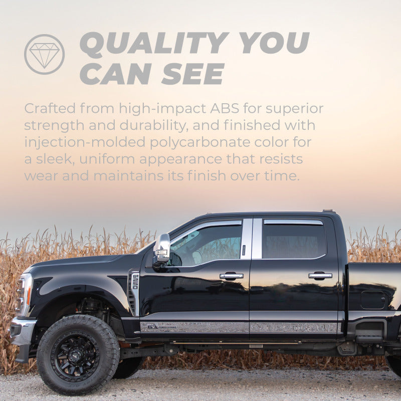 Putco for 2014-2018 Chevrolet Silverado LD - 4 Door - Crew Cab Element Chrome Window Visors