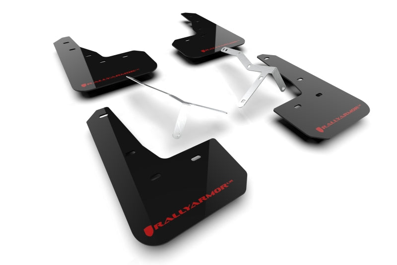 Rally Armor UR Mud Flaps - 2023-2025 Acura Integra - Black/Red Logo - #MF109-UR-BLK-RD