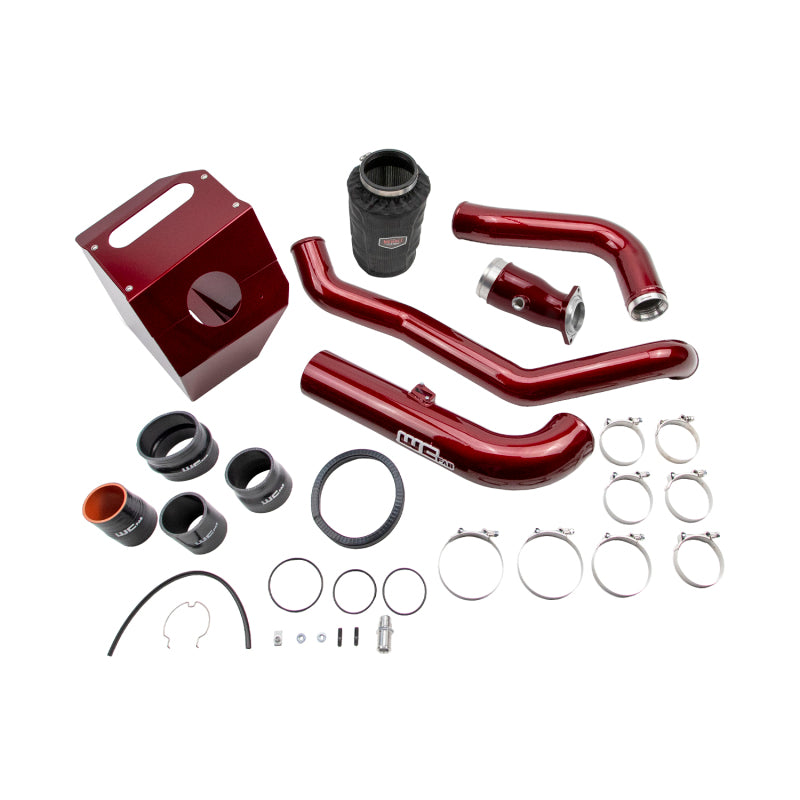 Wehrli Custom Fabrication WCF100441-RED High Flow Intake Bundle Kit Stage 2 Red for 2017-2019 Chevrolet Silverado / GMC Sierra 2500 HD / 3500 HD L5P Duramax