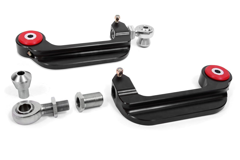 BMR 15-26 S550 Mustang Billet Aluminum Camber Links Adjustable (Poly/Rod ends) - Black Anodized