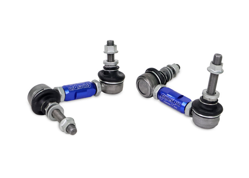 SuperPro Heavy Duty Adjustable Sway Bar Link Kit (100mm-120mm Length, 10mm Studs - one standard, one extended)