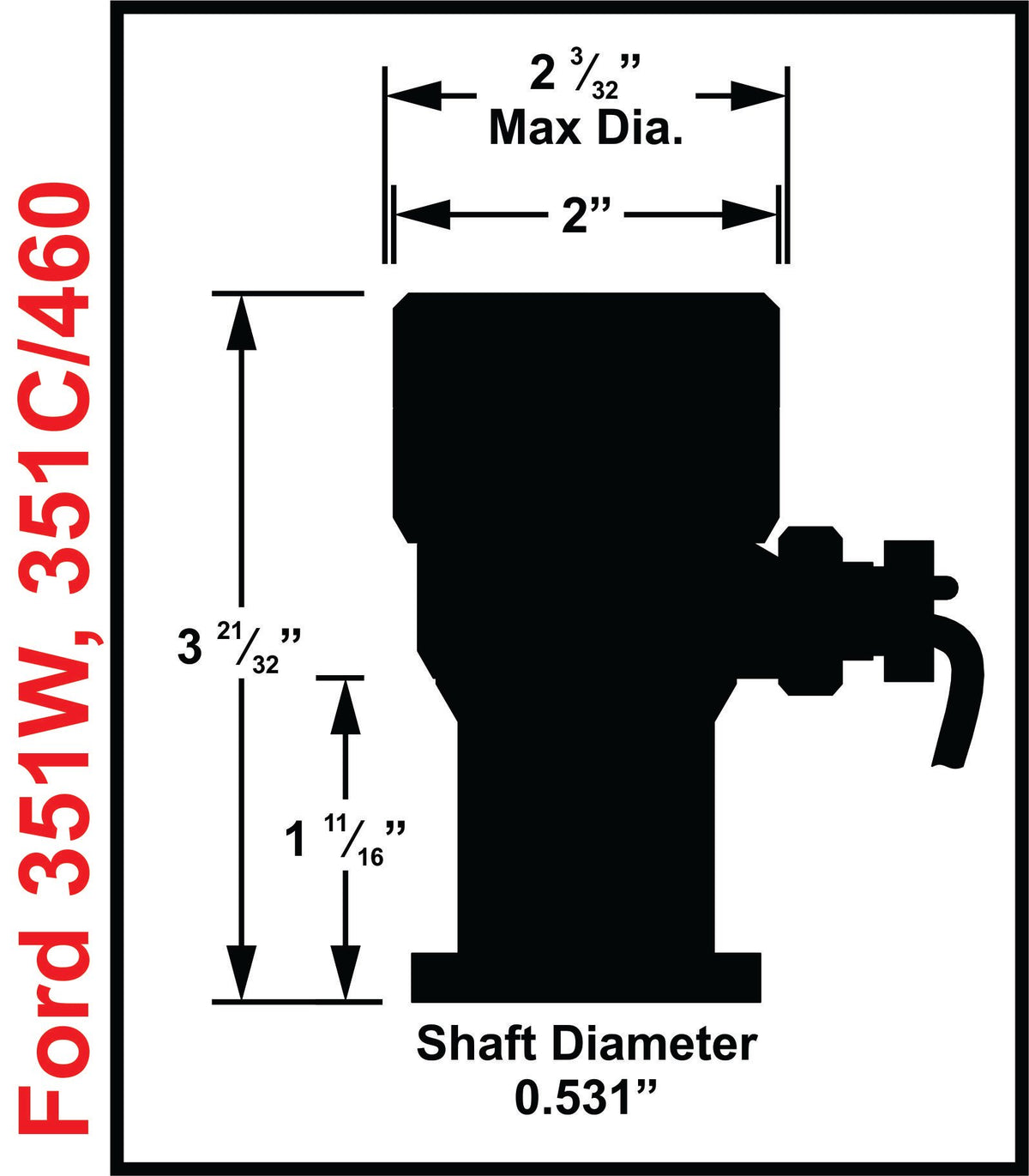MSD 85061 for Ford 351W Sync Plug