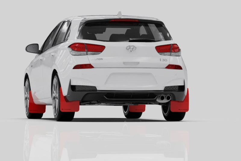 Rally Armor UR Mud Flaps - 2019-2020 Hyundai Elantra GT - Black/Grey Logo - #MF59-UR-BLK/GRY