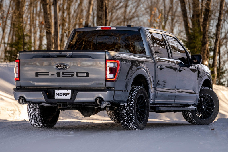 MBRP Ford F150 T304 5in OD Black Tip 3in Black Coated Cat Back Exhaust