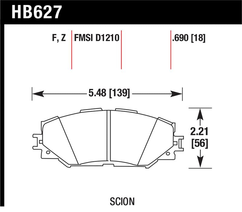 Hawk Performance HB627F.690 HPS Performance Street Brake Pads