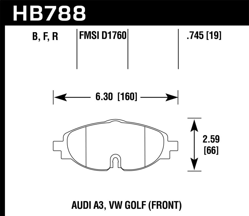 Hawk Performance HB788N.745 HP Plus Crossover Street/Motorsport Brake Pads
