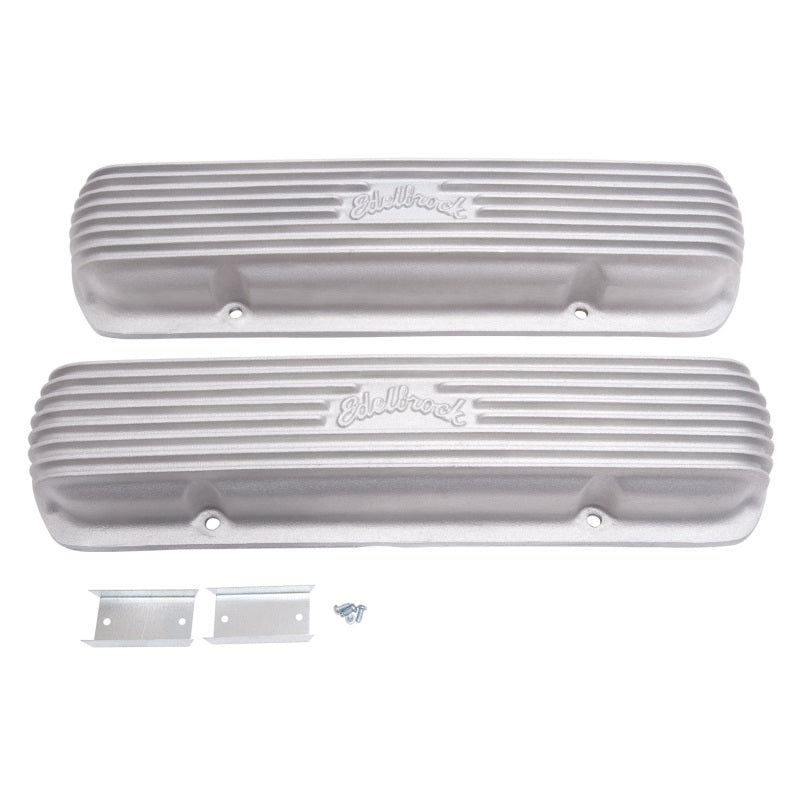 Edelbrock 41309 Valve Cover Classic Series Pontiac 1962-1979 301-455 CI V8 Satin