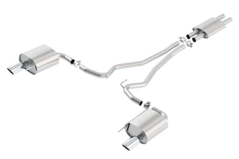 Borla 140588 ATAK Cat Back 15 Ford Mustang 3.7L V6 MT/AT 2.25in Pipe 4in Single Round Rolled Tips - #140588