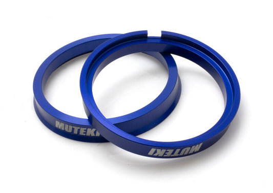 Wheel Mate WMPHR7316412PCT Muteki Hub Centric Rings 73mm OD to 64mm ID Blue - Set of 2 - for Tesla