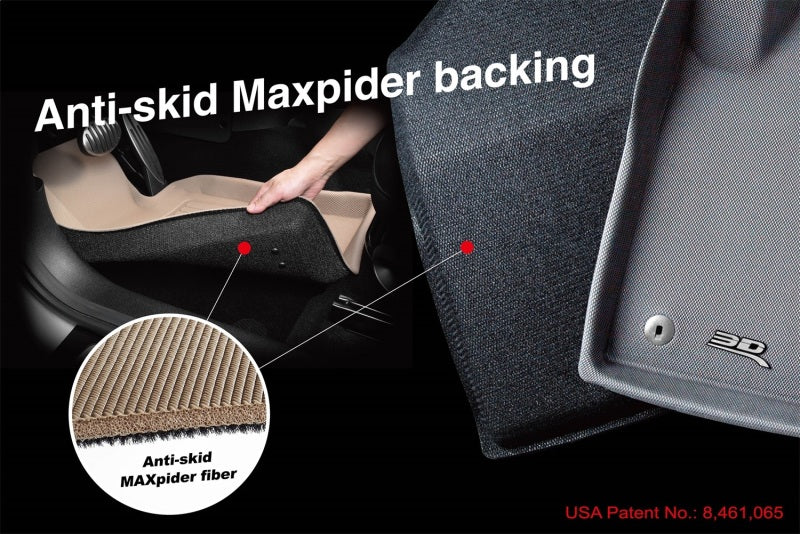 3D MAXpider Maxtrac Front, Rear & 3rd Row Floor Mats for 2018-2023 Chevrolet Traverse