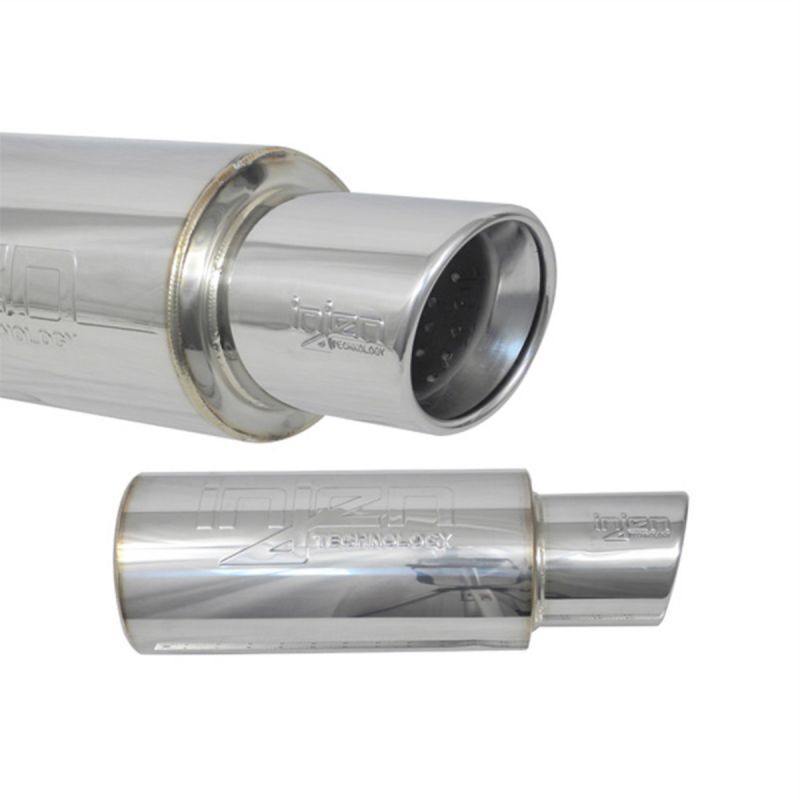 Injen 2 3/8 Universal Muffler w/Stainless Steel resonated rolled tip (Injen embossed logo) - #SES225C