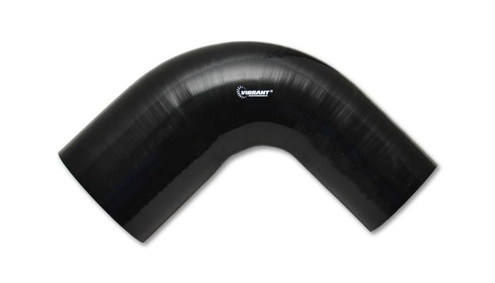 Vibrant 4 Ply Reinforced Silicone 90 degree Transition Elbow - 3in I.D. x 4in