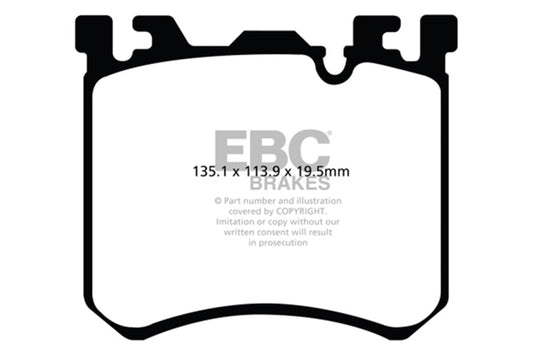 EBC 10+ BMW X5M 4.4 Twin Turbo Yellowstuff Front Brake Pads DP42091R