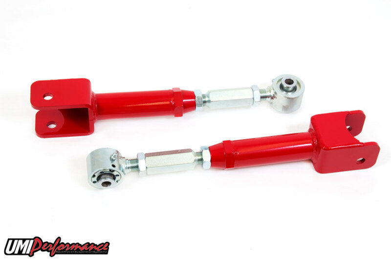 UMI Performance 2526-R Trailing Arms Adjustable Roto-Joint Red for 2008-2009 G8