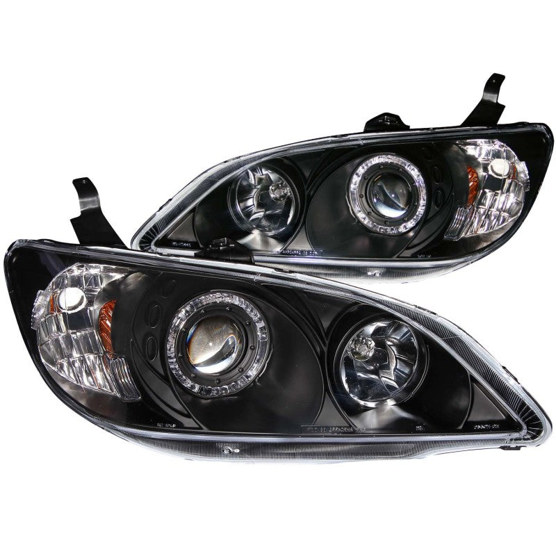 ANZO 2004-2005 Honda Civic LED Projector Headlights