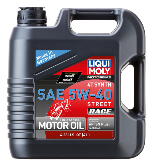 LIQUI MOLY 4L Motorbike 4T Synth 5W-40 Street Race (20076) - Pack of 4