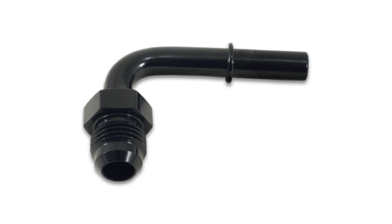 Vibrant 90 Degree Aluminum AN to Male Quick Connect Fitting -6AN - 0.3125in