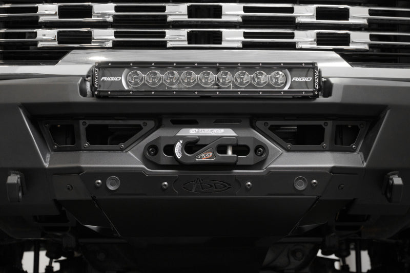 Addictive Desert Designs for 24+ GMC 2500/3500 Phantom Front Bumper w/Winch- Hammer Black