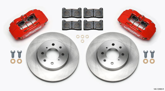 Wilwood DPHA Front Caliper & Rotor Kit Red Honda / Acura w/ 262mm OE Rotor - #140-12996-R